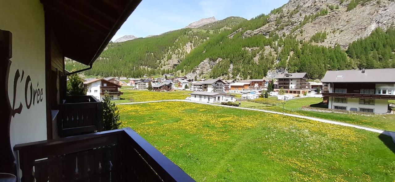Free Cable Car & Bus In The Summer Haus L'Oree Saas-Grund Bagian luar foto