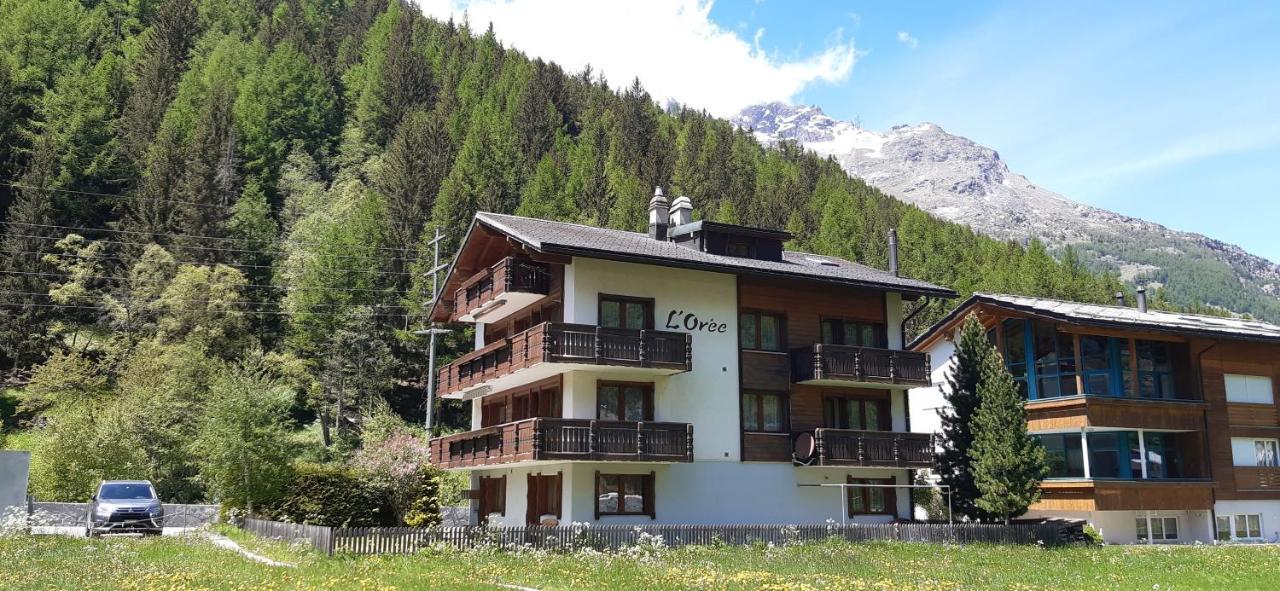 Free Cable Car & Bus In The Summer Haus L'Oree Saas-Grund Bagian luar foto